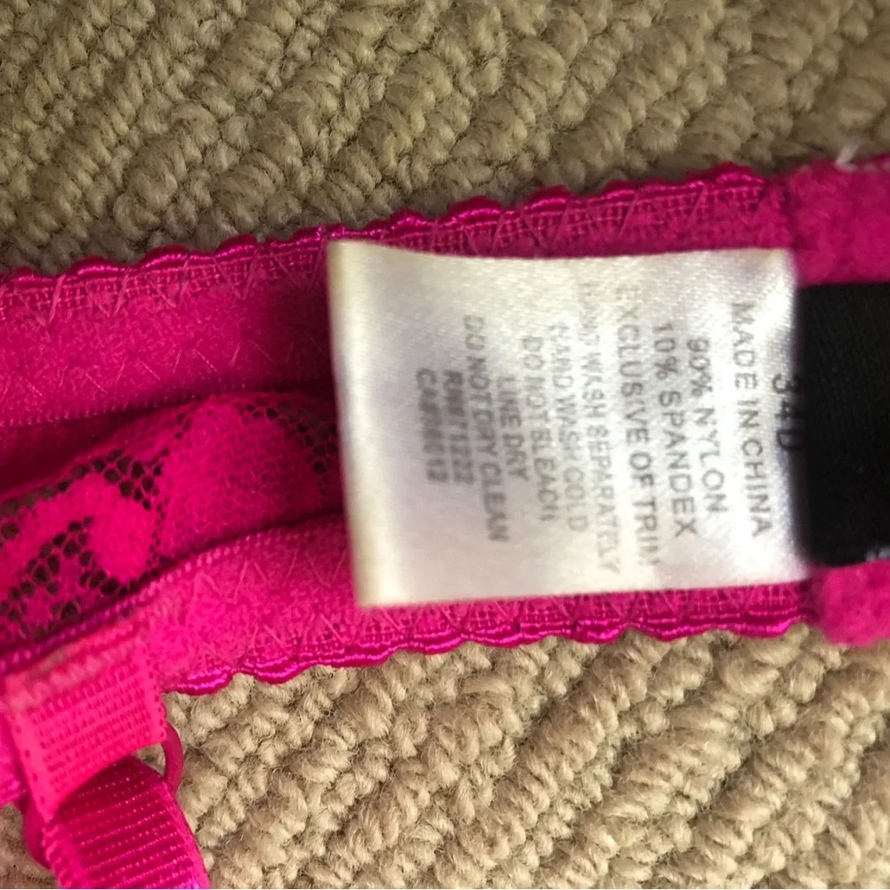 Set of 3 Bras- All 34D - Pink, Navy, and Black - Picture 5 of 16